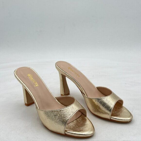 Women Open Toe High Heel Sexy Mules Comfort Slip On Summer Party Casual Dress - Picture 1 of 7